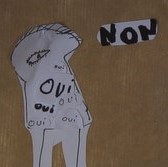 Collage d'un enfant qui dit non