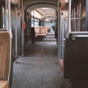 photo de l'intérieur du tram 51 de Bruxelles