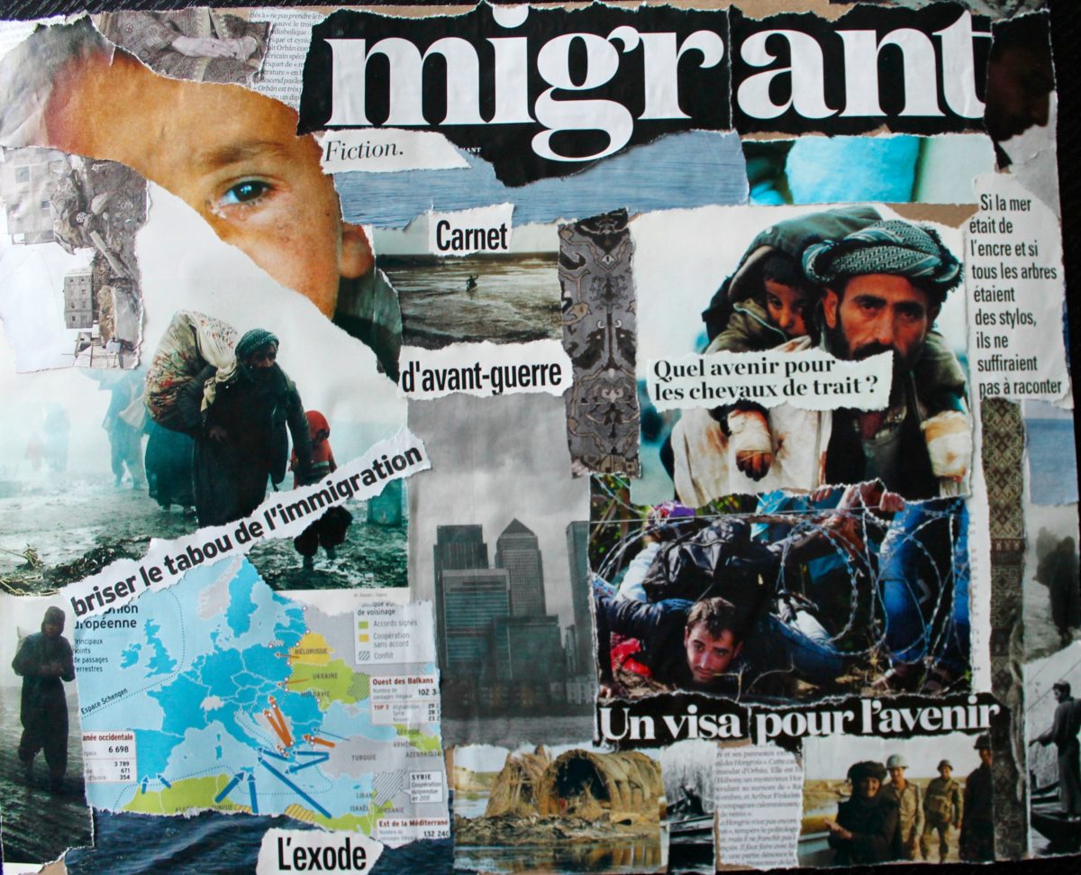 collage exposition abécédaire de l'immigration hamadi