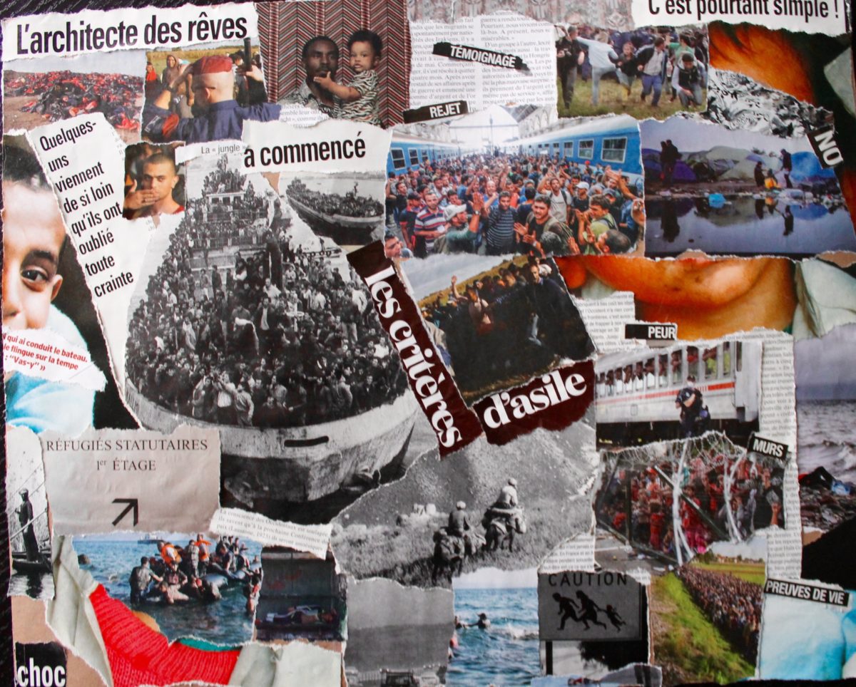 collage exposition abécédaire de l'immigration hamadi